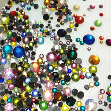 Glitter 720 piezas de colores y tamaños mixtos hierro en DMC HotFix Strass diamantes de cristal de espalda plana manualidades prendas de tela 2024 - compra barato