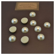 Cuentas de perlas semicirculares, accesorios de ropa DIY con lazo, materiales, perlas blancas de arroz semiplanas de media cara, 8mm, 1621621 ,100 Uds. 2024 - compra barato