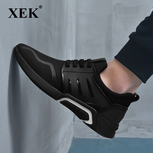 XEK 2018 New Brand Fashion BLACK Male Sneakers Casual Shoes Flats  Gym Trainers Shoes Men air Mesh Breathable Shoes ZLL437 2024 - buy cheap