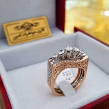 Anillo de compromiso de circonia para hombre y mujer, sortija de compromiso de boda, Color oro rosa, 2019 2024 - compra barato