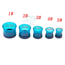 Herramientas de laboratorio Dental de 5 tamaños, anillos azules, frascos de fundición de plástico, anillos redondos, formadores, Base de cera 2024 - compra barato