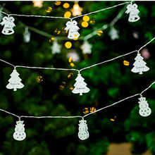 Christmas tree LED lights pendants Star Snowman Santa Deer Bell lights creative Christmas ornament Xmas Tree decoration New Year 2024 - buy cheap