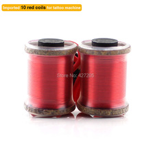 Free Shipping 1PCS Red 10 Wraps Coils 20mm Imported Accessories for Tattoo Machine Gun With Transparent Cover 2024 - buy cheap
