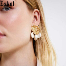 Exknl 2019 Vintage Women Irregular Earrings Statement Fashion Dangle Gold color Tassel Boho Drop Jewelry Earrings For Women 2024 - buy cheap