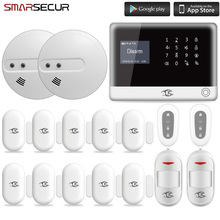 Smarsecur home security alarm WIFI APP Control Wireless GSM/SMS Home GSM House Alarm System 2024 - buy cheap