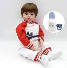 Реалистичные куклы Новорожденные, 22 дюйма, 58 см, силиконовые куклы-Младенцы для детей, подарки, куклы ручной работы 2024 - купить недорого