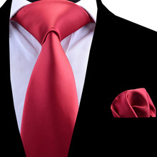 RBOCOTT мужской простой галстук, набор 8 см, Набор платков и галстуков, однотонный, зеленый, красный, водонепроницаемые галстуки на шею, карманные, квадратные, для мужчин, для свадьбы 2024 - купить недорого