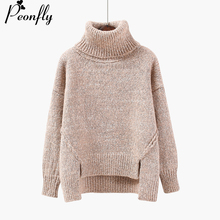 PEONFLY Turtleneck Women Sweater Winter Warm Female Jumper Thick Christmas Sweaters Ribbed Knitted Pullover Top Pull Hiver Femme 2024 - buy cheap
