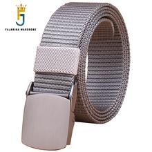 FAJARINA Unisex Quality Fashion Canvas Grey Automatic Styles Straped Female Novelty Male Grey Belts for Men 38mm Width CBFJ0050 2024 - buy cheap
