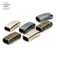 Linsoir-Cierre magnético para pulsera, 5 unidades/bolsa, tamaño de agujero de 10x5mm para conectores de pulsera de cuero, joyería artesanal 2024 - compra barato