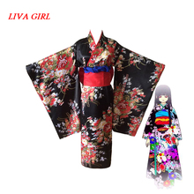 Liva girl  Japanese Anime Enma Ai Maid Dress Kimono Yukata Uniform Outfit Anime Cosplay Costumes 2024 - buy cheap