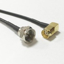 New Modem Coaxial Cable RP-SMA Male Plug Right Angle Switch F Male Plug Connector RG174 Cable Pigtail 20CM 8" Adapter RF Jumper 2024 - buy cheap