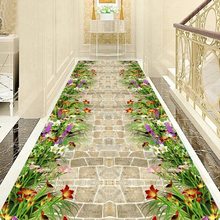 Longo Corredor Tapete Escada Tapete Floral Decorativo Entrada Home/Hotel Corredor Corredor Capacho Tapete Da Sala E Quarto Tapetes 2024 - compre barato