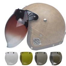 Viseira de capacete para motocicleta, 13 cores vintage, durável, visor de lente bolha, visor retrô, pára-brisa 2024 - compre barato