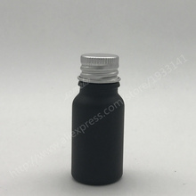 200 x 10ml Matte Black Empty Glass Bottle with Reducer for Essential oil 10CC make up glass bottle with screw on Cap 2024 - buy cheap