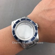 41mm Watch Case+blue Bezel Fit Fit ETA 2836 Miyota 8205 8215 821A Mingzhu/DG 2813 3804 automatic movement 2024 - buy cheap