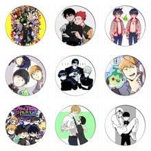 Mob Psycho 100 Cosplay Badge Mobu Saiko Hyaku Shigeo Kageyama Brooch Pins Ritsu-kun Collection Breastpin Badges for Backpacks 2024 - buy cheap