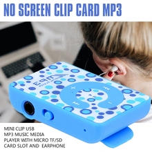 Mini Clip USB MP3 reproductor multimedia de música con ranura para tarjeta Micro TF/SD y auriculares 2024 - compra barato
