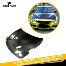 Carbon Fiber Car Racing Hood Bonnet Engine Cover for BMW 3 4 Series F30 F32 F80 F82 F83 M3 M4 2024 - buy cheap