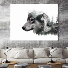 Abstract Wolf Animals Canvas Painting Forest Landscape Wall Art Picture For Living Room Nordic Home Decoration Posters And Print 2024 - buy cheap