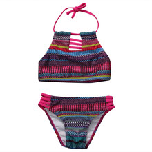 Baby Girls Summer Striped Swimwear Kids Child Swimsuit Bikini Swimsuit 2024 - buy cheap