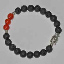 Lava rock Carnelian stone bracelet, Buddhist prayer mala beads,grounding bracelet,meditation, root chakra 2024 - buy cheap