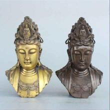 SCY 521 + + + cobre puro abre la estatua de bronce de Buda Avalokiteshvara, cabeza de Guanyin, casa de pueblo, espíritus malignos, hous 2024 - compra barato