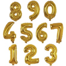 1pc Gold 40inch Number Foil Balloons Baby Shower Happy Birthday Wedding Party Decoration Supplies Digital Air inflatable Balloon 2024 - buy cheap