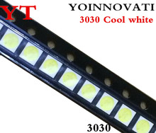 100 unids/lote de retroiluminación LED de alta potencia 3030 cuentas de lámpara SMD 3030 6V blanco frío de la mejor calidad 2024 - compra barato
