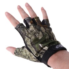 5 Cut Finger Anti Slip Green Camo camouflage Fishing Gloves Top Quality Outdoor Sports Slip-resistant Fishing Gloves 2024 - buy cheap