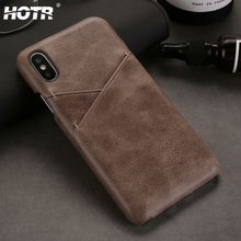 Genuine Leather Back Case for iphone X XS XR XS Max for iphone 6 6s 7 8 plus Real Leather Cover Shockproof Card Insert Bag Case 2024 - buy cheap