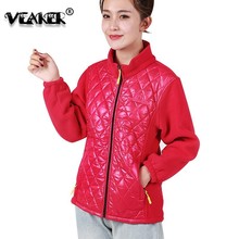 Chaqueta de lana con capucha para mujer, abrigo largo de cuero 5XL, cálido y grueso, color rojo, otoño e invierno, novedad de 2018 2024 - compra barato