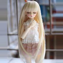 New Arrival 1/3 1/4 1/6 Bjd SD Doll Wig  Wire Long Light Blonde High Temperature BJD Super Doll Hair Wig 2024 - buy cheap