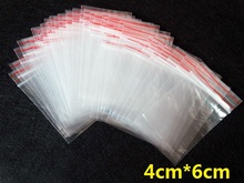 100pcs/lot 4x6cm Jewelry Ziplock Zip Zipped Lock Reclosable Plastic Poly Clear Bags 2024 - buy cheap
