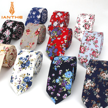 Brand New Classic Men's Floral ties Fashion Cotton Neck For Men Corbatas Slim Suits Necktie Party Ties Vintage Printed Gravatas 2024 - buy cheap