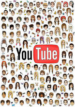 YouTube Poster, Huge Cool YouTuber SILK POSTER Decorative Wall painting 24x36inch 2024 - buy cheap