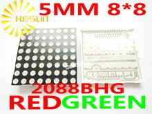50 шт. x 5 мм 8X8 красный зеленый двухцветный общий анод 60*60 Светодиодный точечный матричный цифровой модуль трубки 2088BHG светодиодный модуль дисплея 2024 - купить недорого