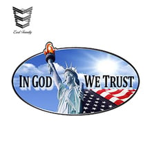 EARLFAMILY 13cm x 7cm Car Styling Decal Sticker in God We Trust Funny Car Sticker Waterproof Bumper Doors Windows Accessories 2024 - buy cheap