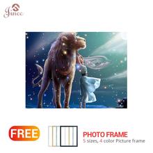 5D Diy Diamond Painting Leo Zodiac Mosaic 3D Cross Stitch kit Lion Scenic Drill Full Home Decor Diamond Embroidery Birthday Gift 2024 - buy cheap