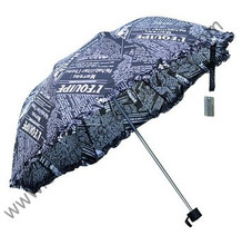 Three fold  umbrellas,hand open,parasol,sunshade,supermini,arced umbrellas,lacing,English newspaper design,creative raingear 2024 - buy cheap