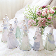 ceramic doll girls statue home decor crafts room decoration vintage rose porcelain girls lady figurines wedding decorations gift 2024 - buy cheap