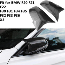 Novo par de tampas de fibra de carbono para retrovisor de bmw, suporte para espelho, cobertura de retrovisores, para modelos f20, f22, f30, f31, f32, f33, f36, f34, f35, guarnição 5116 2024 - compre barato