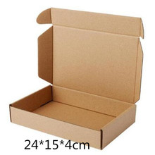24*15*4cm 10pcs/lot Kraft Paper Box Post Pack Packaging Storage Online Shopping Express Kraft Paper Boxes Mailing Box 2024 - buy cheap