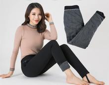 Winter new women's pants thickening down pants slim feet pants warm elastic waist pants 2024 - buy cheap