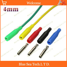 10pcs 4mm Extension cord Socket/jack,Inline Socket,4mm fabricated banana socket,30VAC-60VDC Max.24A Free shipping 2024 - buy cheap