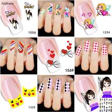 AddFavor 4Pc Nail Art Sticker Cartoon Animal Butterfly Sexy Beauty Fingernail Makeup Decorative Paste Manicure Nail Foil Decal 2024 - buy cheap
