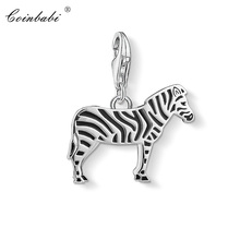 Charm Pendant Zebra Horse,2018 Fashion Jewelry Trendy Authentic 925 Sterling Silver Gift For Women Girls Fit Bracelet 2024 - buy cheap