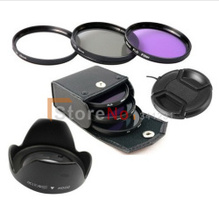6 in 1 62mm 67mm 72mm 77mm 82mm  UV+CPL+FLD Lens Filter+lens cap + Flower lens hood for canon nikon sony pentax DSLR camera 2024 - buy cheap
