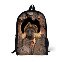 Brown Tree Hole Dog Cat Generic Backpack Bag Children School Bags for Age 6-15 Teenage Boys Plane Bag Pack 17 Inch Bookbag 2024 - buy cheap