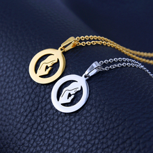 ZS-Collar con colgante de acero inoxidable para mujer, Gargantilla con diseño de lujo, línea de corte, redondo, belleza, Color plateado, dorado 2024 - compra barato